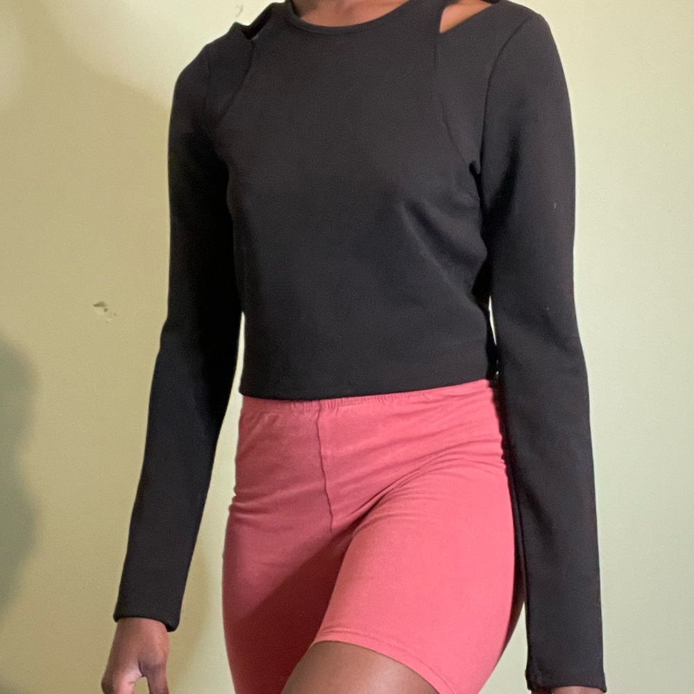 Zara Black Cut Out Top